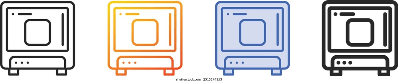 incubator icon.Thin Linear, Gradient, Blue Stroke and bold Style Design Isolated On White Background