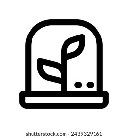 icono de planta de incubadora. icono de línea vectorial para su sitio web, móvil, presentación y diseño de logotipo.