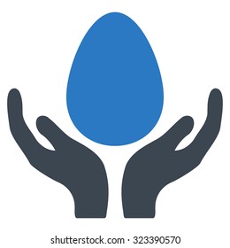 Incubator vector icon. Style is bicolor flat symbol, smooth blue colors, rounded angles, white background.