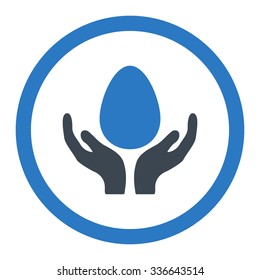 Incubator vector icon. Style is bicolor flat rounded symbol, smooth blue colors, rounded angles, white background.