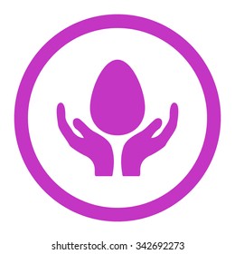 Incubator vector icon. Style is flat rounded symbol, violet color, rounded angles, white background.