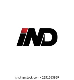 IND letter monogram logo design vector