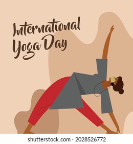 Indain Lady doing yoga, Yoga day 