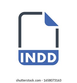 INDD File format icon, vector graphics