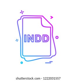 INDD file type icon design vector