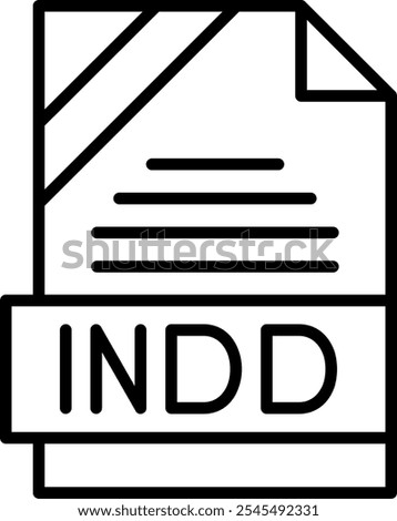 INDD Vector Vector Icon Design Symbol