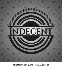 Indecent dark emblem. Retro