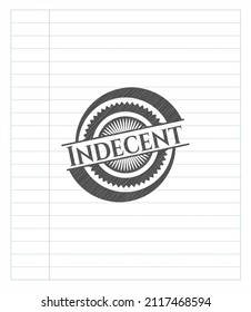 Emblema de pinzas indecentes. Ilustración vectorial. Detallado. 