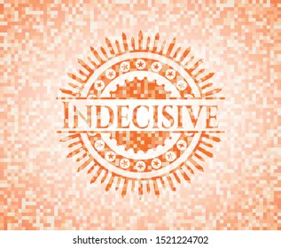 Indecisive abstract orange mosaic emblem