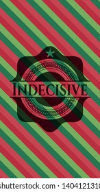 Indecisive christmas badge background. Vector Illustration. Detailed.
