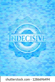 Indecisive sky blue emblem. Mosaic background