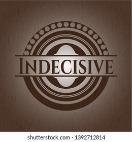 Indecisive wood icon or emblem. Vector Illustration.