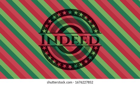 Indeed christmas emblem background. Vector Illustration. Detailed.