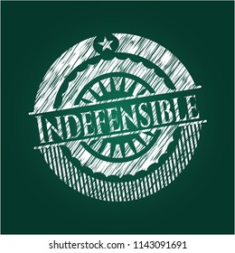 Indefensible chalkboard emblem