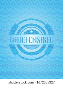 Indefensible water badge. Vector Illustration. Detailed.