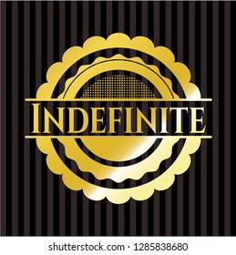 Indefinite gold shiny emblem