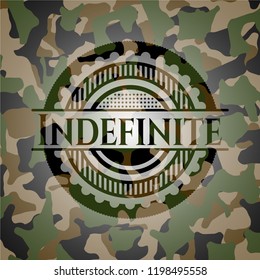 Indefinite on camo pattern