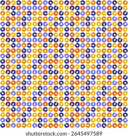  indefinite vector seamless pattern consisting of various multicolored graphic elements.  Seamless texture