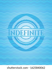 Indefinite water wave representation style badge. Vector Illustration. Detailed.
