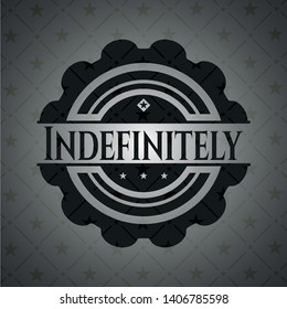 Indefinitely realistic black emblem. Vector Illustration. Detailed.