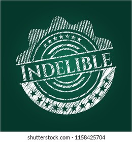 Indelible on chalkboard