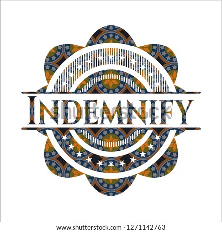 Indemnify arabesque emblem. arabic decoration.
