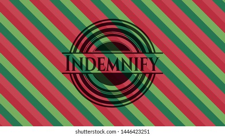 Indemnify christmas colors emblem. Vector Illustration. Detailed.