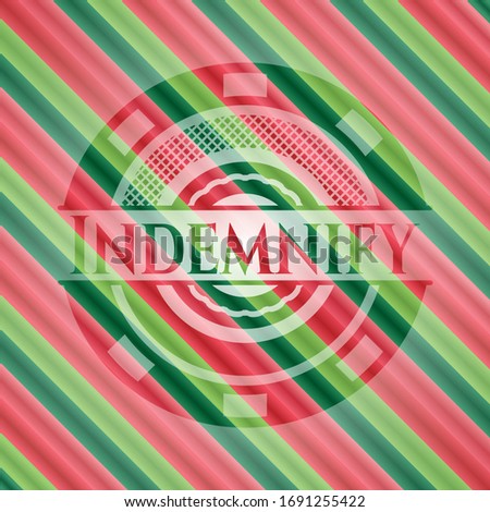 Indemnify christmas style emblem. Vector Illustration. Detailed.