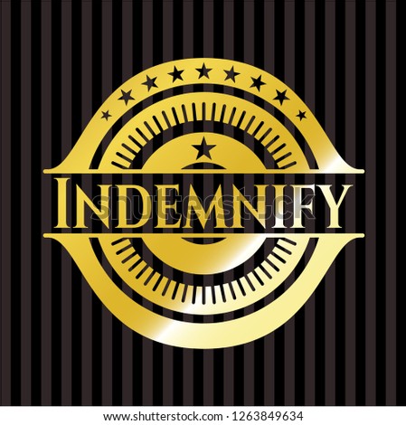 Indemnify golden emblem