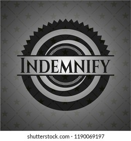 Indemnify realistic black emblem