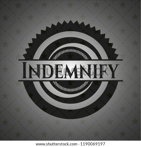 Indemnify realistic black emblem