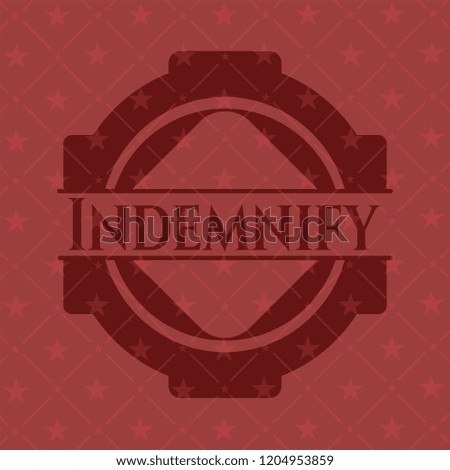 Indemnify red emblem