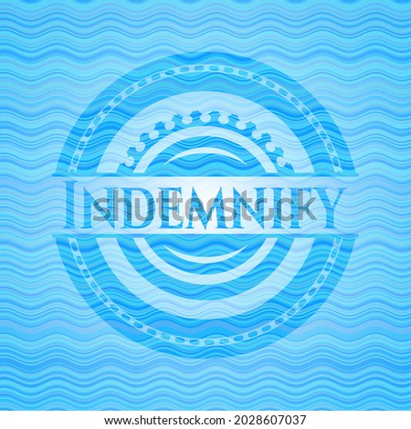 Indemnify water wave representation emblem background. Vector Illustration. Detailed. 