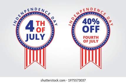 indenpendence day 4 th of july invitation party background banner flyer social media sticker sale discount shoping medali celebration of america