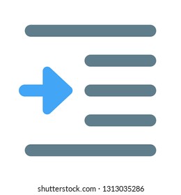 Indent center left shift paragraph-body arrow-direction align increase-margin