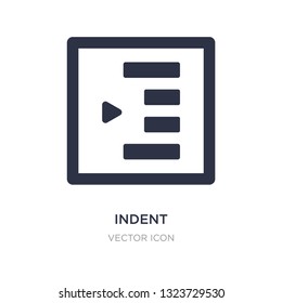 indent icon on white background. Simple element illustration from UI concept. indent sign icon symbol design.