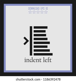 indent left vector icon