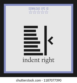 indent right vector icon