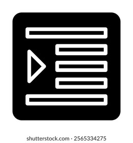 Indentation icon for text formatting. Concept of editing, writing, and alignment.