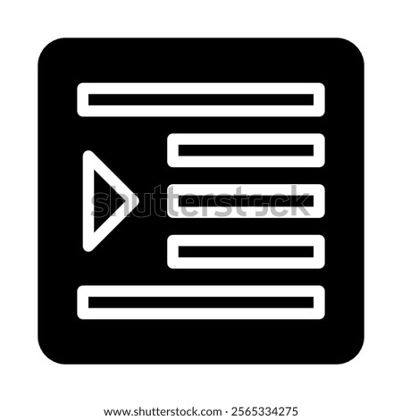 Indentation icon for text formatting. Concept of editing, writing, and alignment.