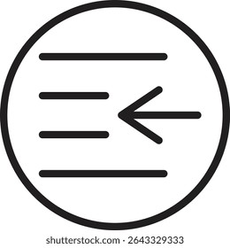 Indentation Vector Line Icon Design