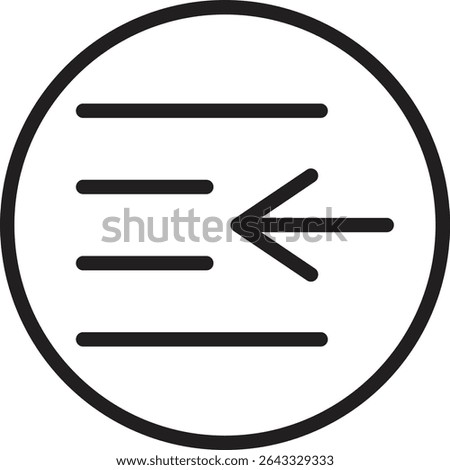 Indentation Vector Line Icon Design