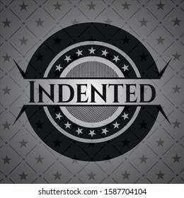 Indented dark emblem. Retro. Vector Illustration. Detailed.