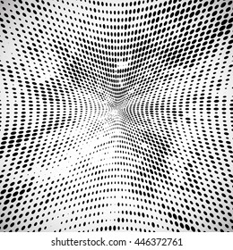 Indented halftone  black and white background