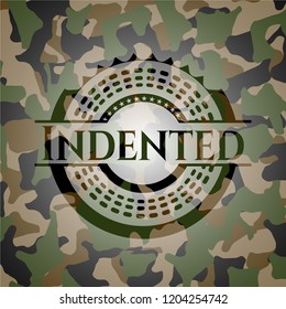 Indented on camo pattern