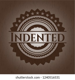 Indented vintage wood emblem