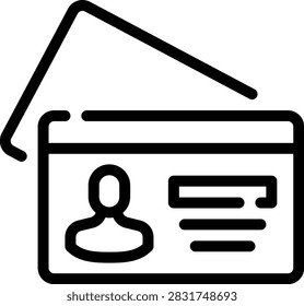 indentity line icon illustration vector
