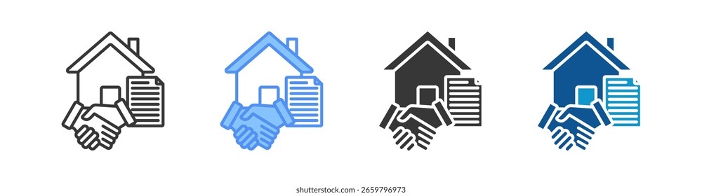 Indenture Multistyle Icon set collection