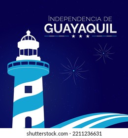 Banner de la independencia de Guayaquil y bandera de Guayas.