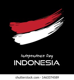 Independece Indonesia Simple Logo Design